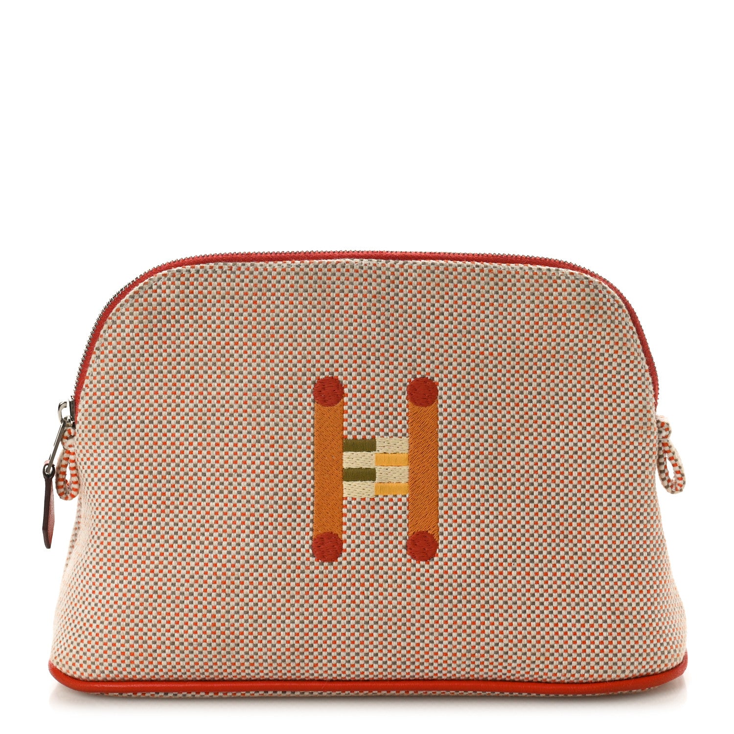 Hermes Cotton Canvas Crazy H Mini Bolide Case Orange Ficelle 1 of 9