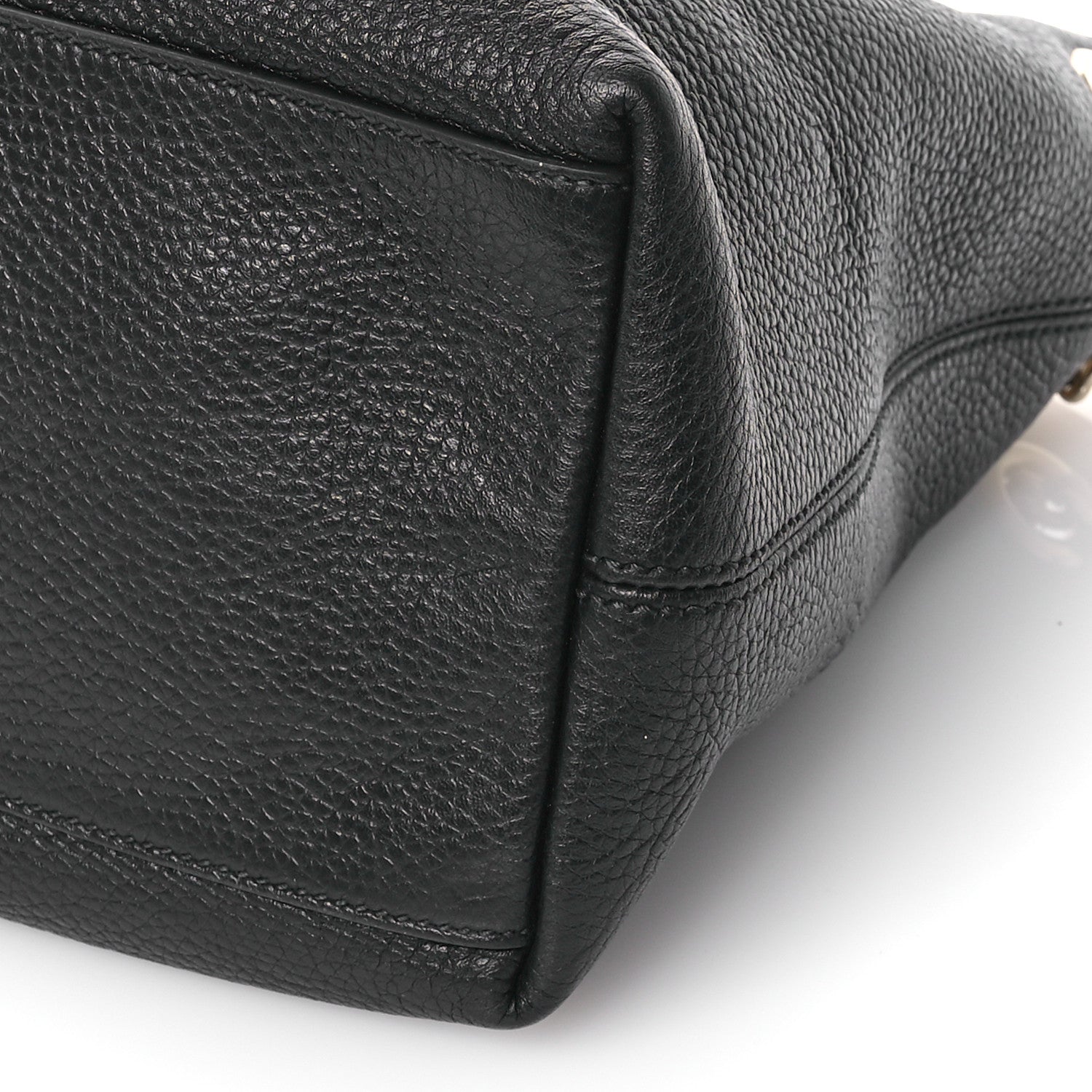 Gucci Pebbled Calfskin Medium Soho Chain Shoulder Bag Black 10 of 11