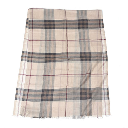 Burberry Wool Silk Gauze Giant Check Scarf Camel 3 of 4