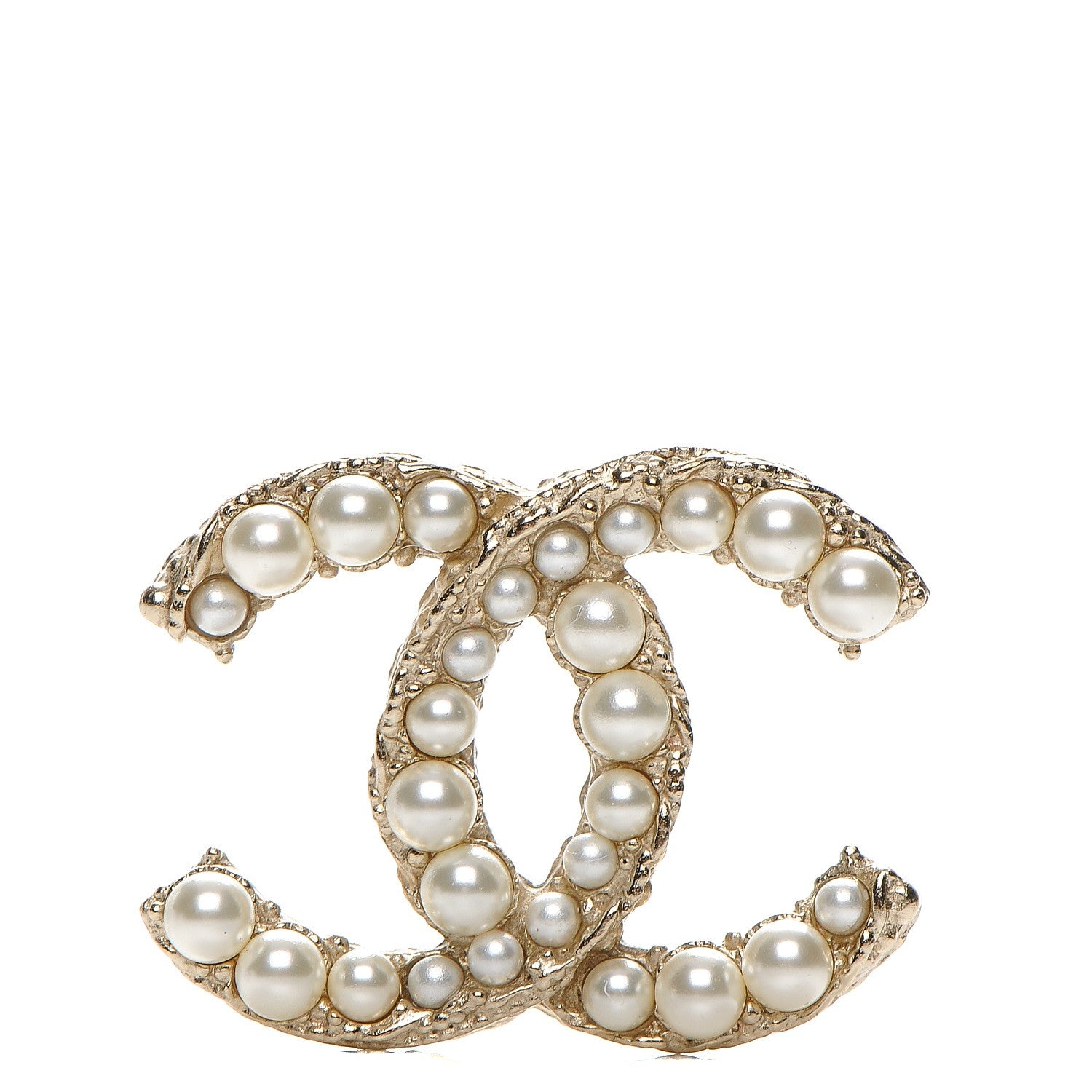 Chanel Pearl CC Brooch Light Gold 3 of 11