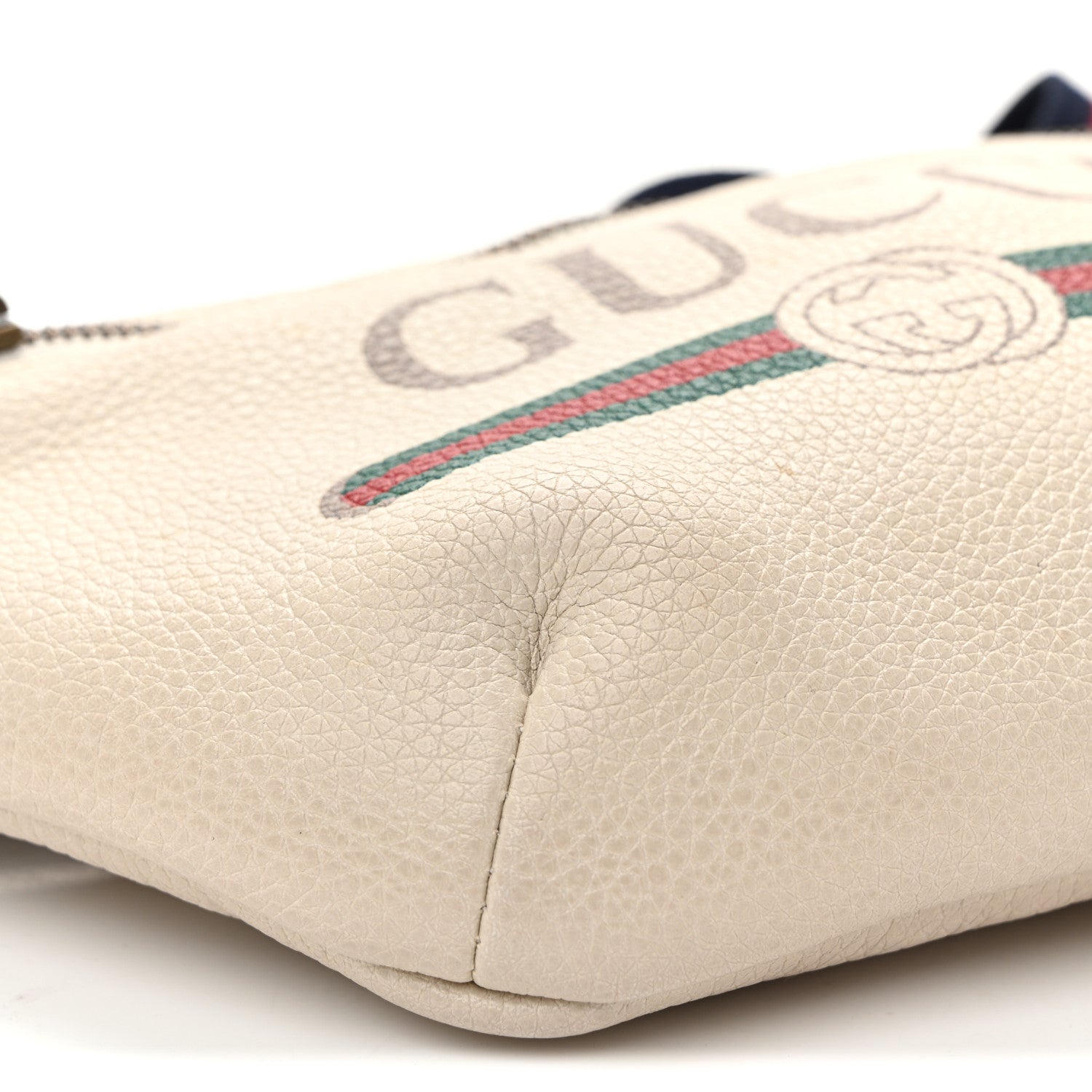 Gucci Grained Calfskin Small Logo Belt Bag White 9 of 10