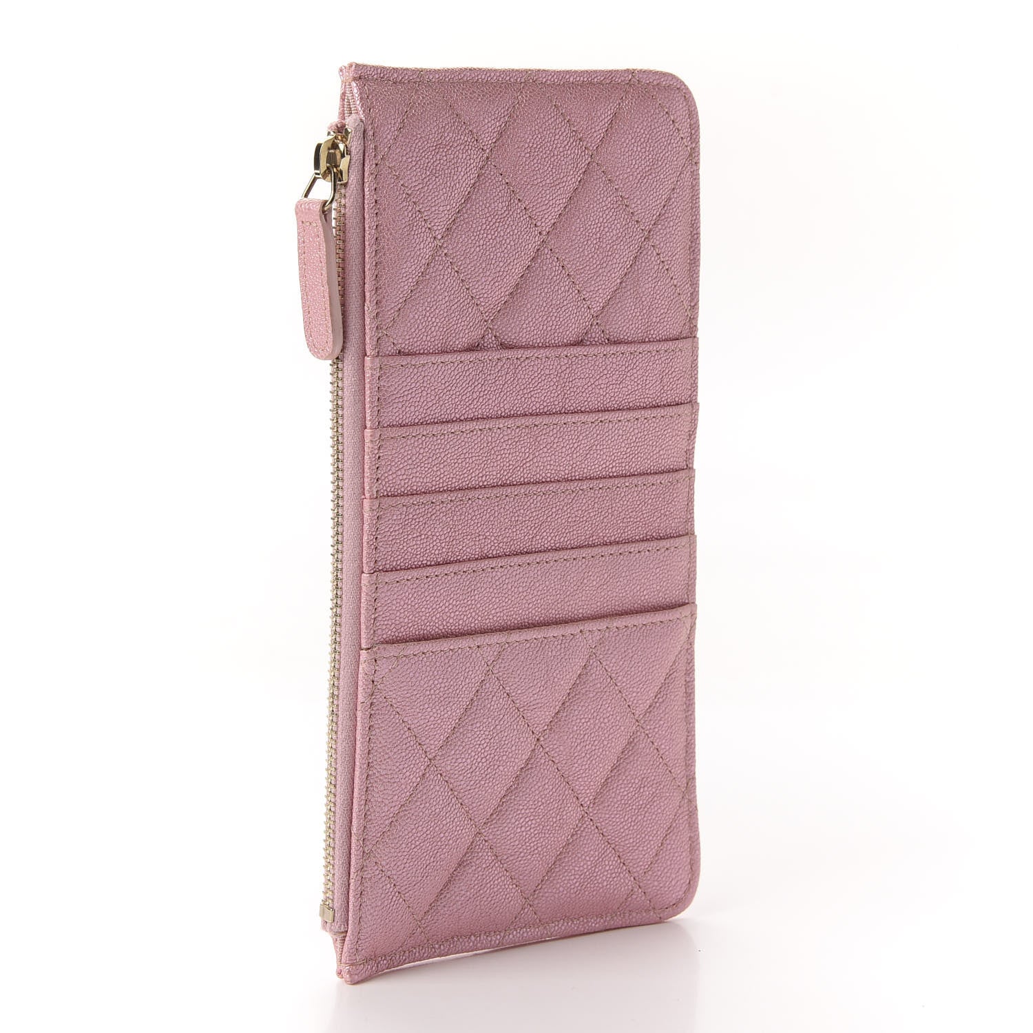 Chanel Iridescent Caviar Quilted Classic iPhone Pouch Rose Pink 3 of 8