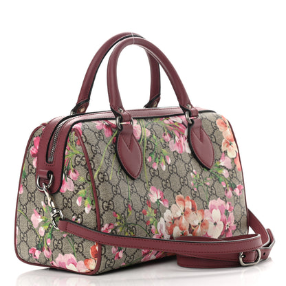 Gucci GG Supreme Monogram Blooms Small Boston Beige Multicolor Dry Rose 3 of 11