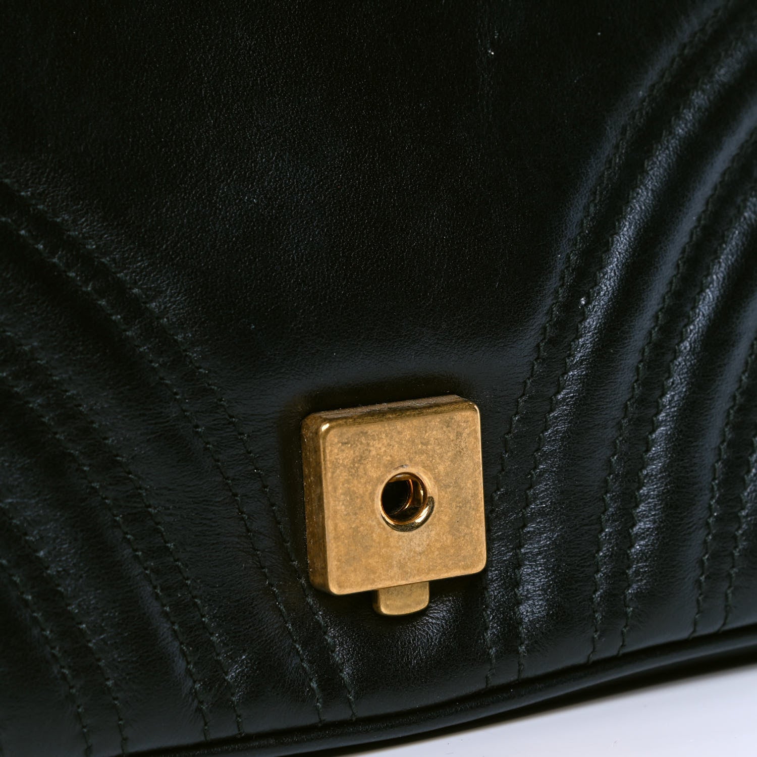 Gucci Calfskin Matelasse Small GG Marmont Shoulder Bag Black 7 of 8