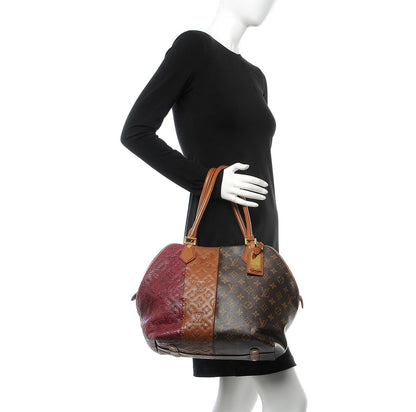 Louis Vuitton Monogram Stripes Medium Bag Bordeaux 2 of 7