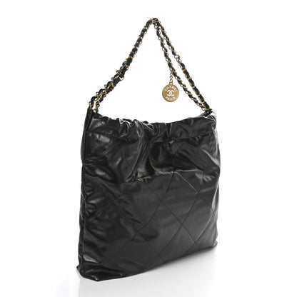 Chanel Shiny Calfskin Quilted Chanel 22 Black 4 of 11