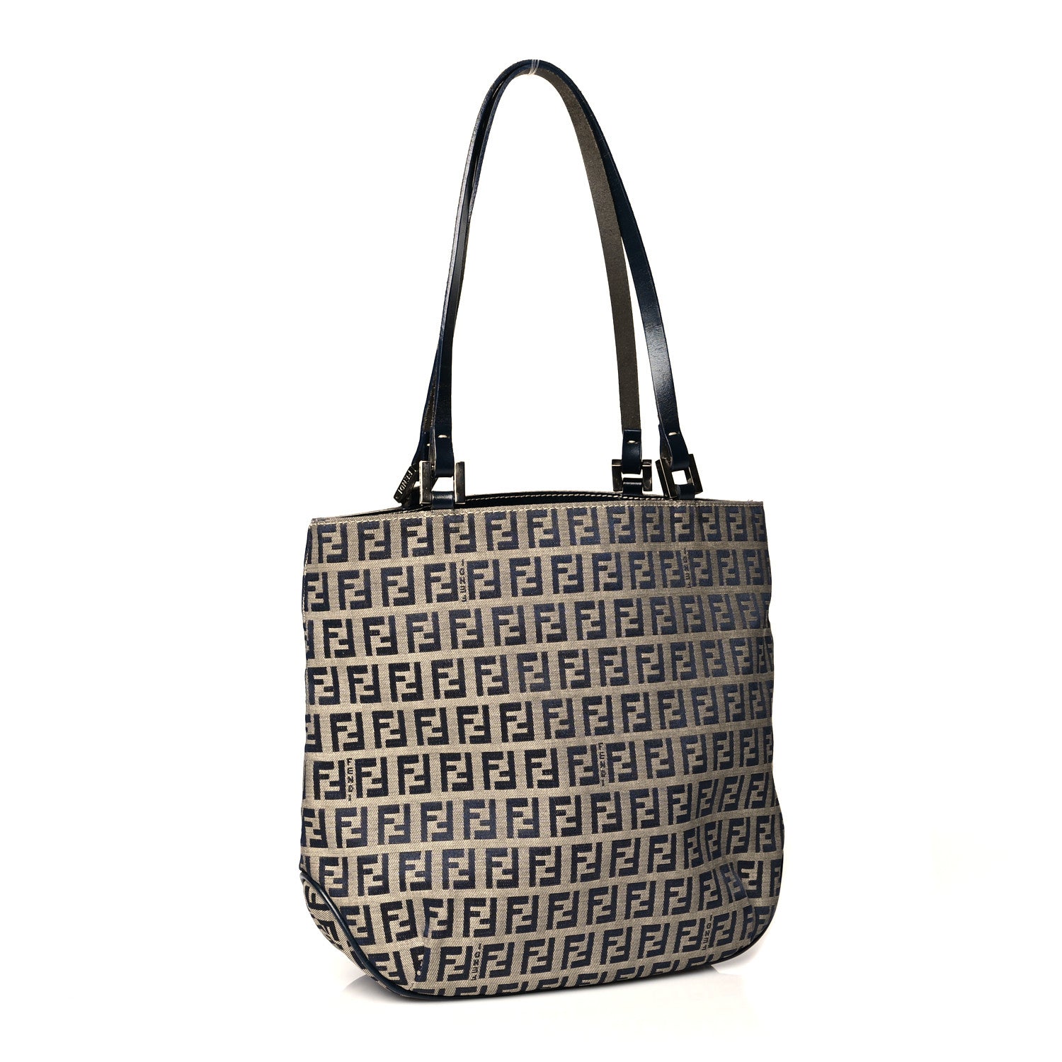 Fendi Zucchino Shopping Tote Navy 2 of 9