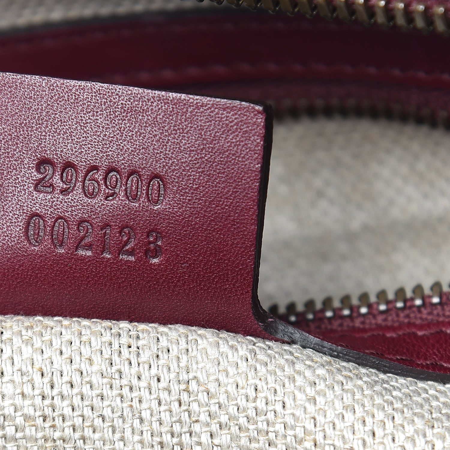 Gucci Calfskin Duilio Brogue Top Handle Bag Burgundy 8 of 22
