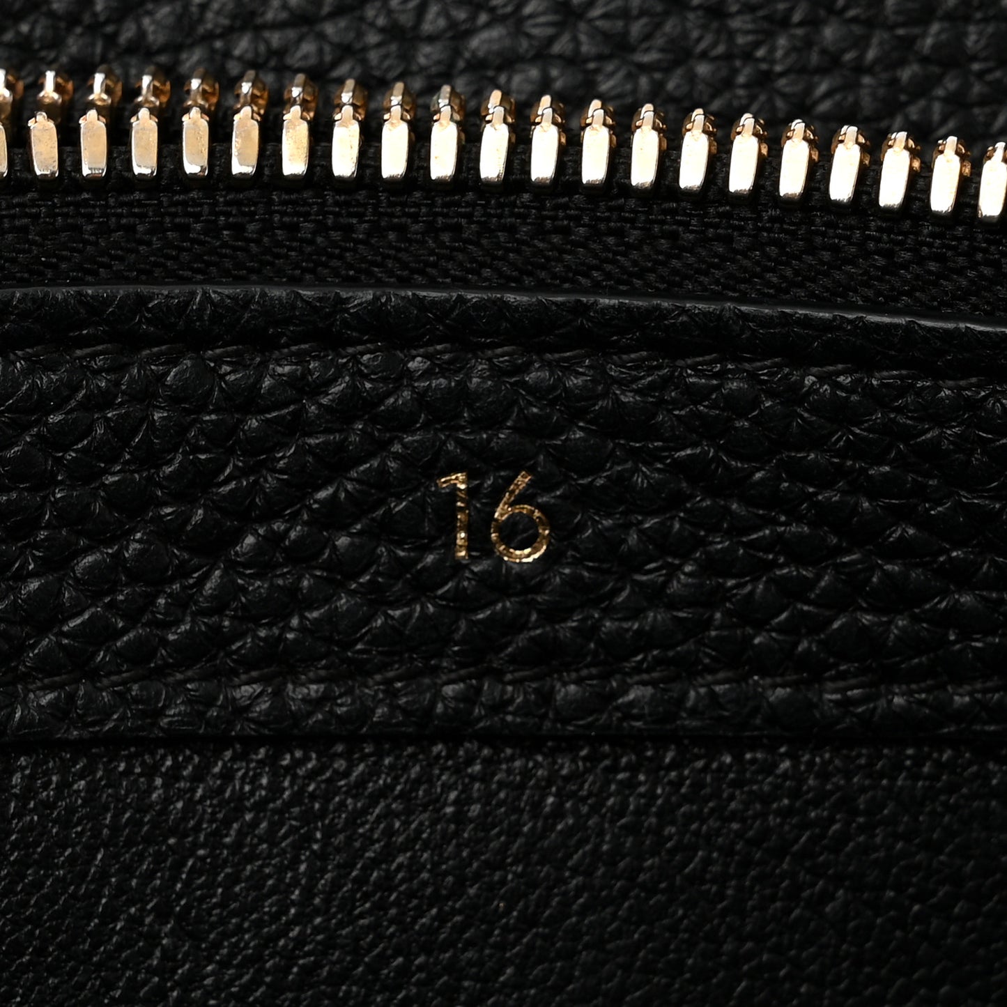 Grained Calfskin Classique 16 Top Handle Bag Black