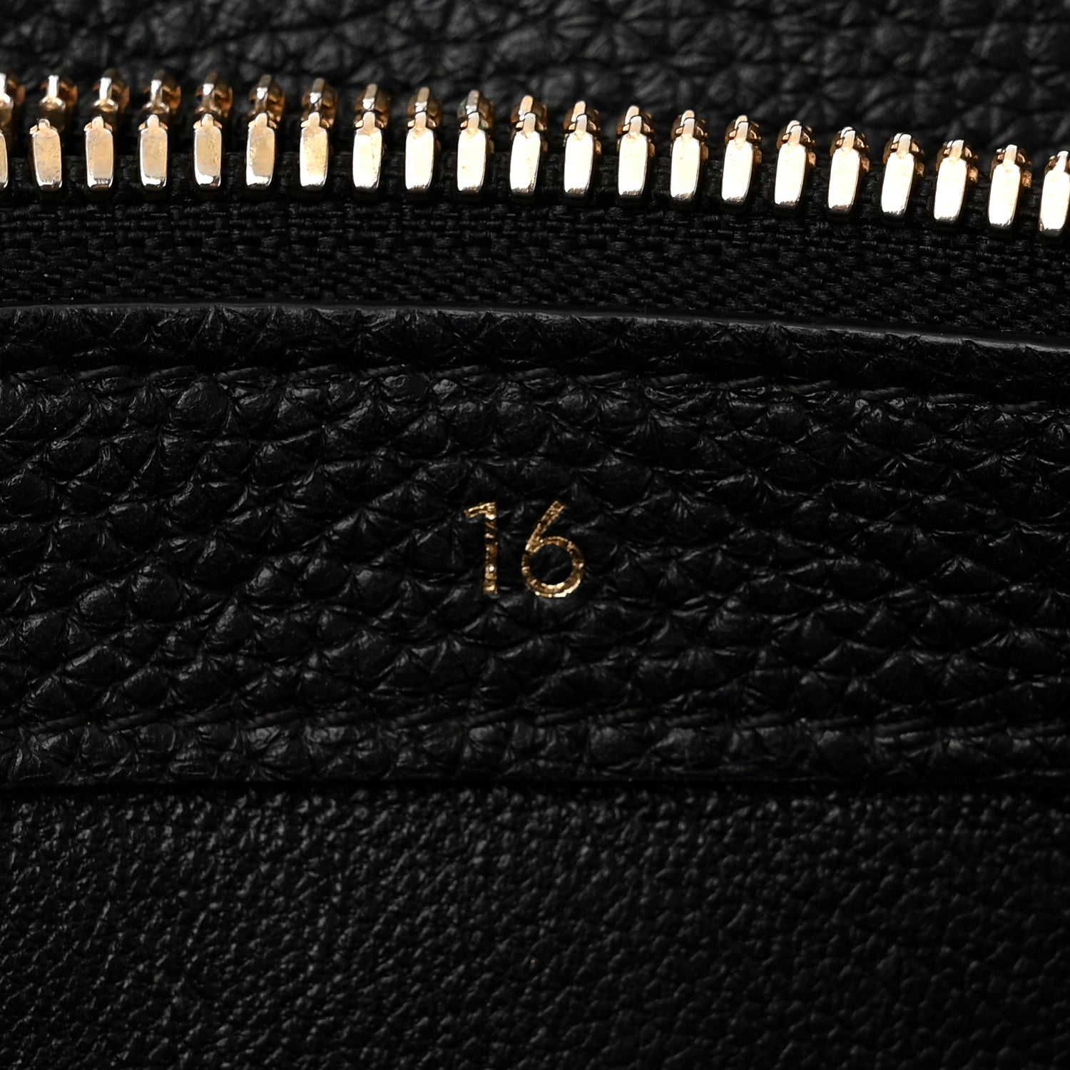 Celine Grained Calfskin Classique 16 Top Handle Bag Black 8 of 14