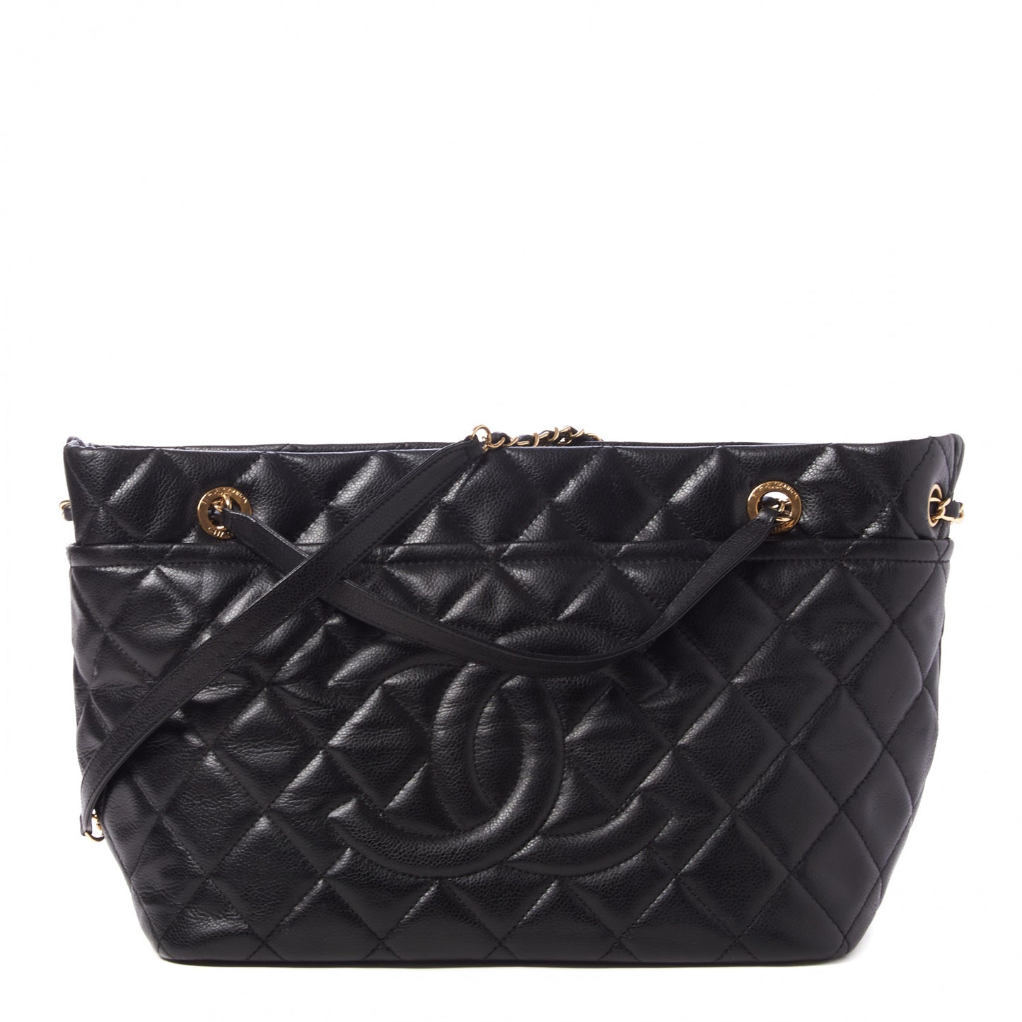 Caviar Quilted CC Timeless Soft Tote Black