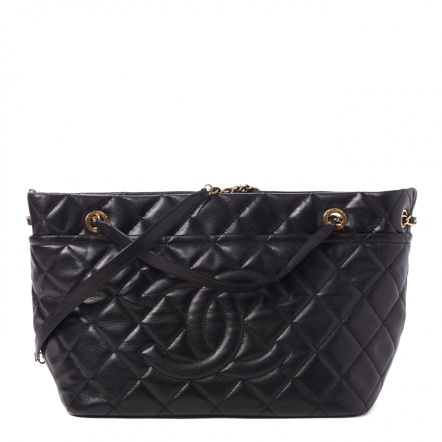 Chanel Caviar Quilted CC Timeless Soft Tote Black 1 of 9