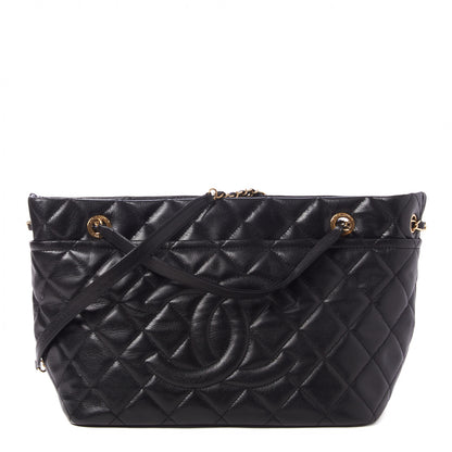 Chanel Caviar Quilted CC Timeless Soft Tote Black 1 of 9