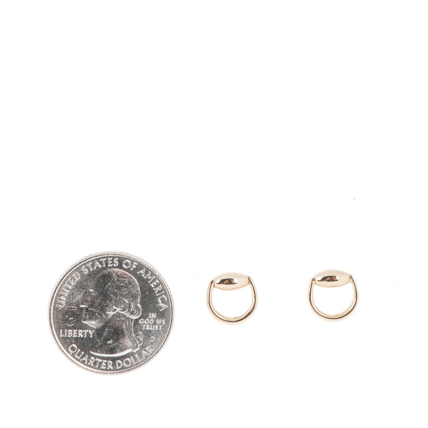 18K Yellow Gold Horsebit Earrings
