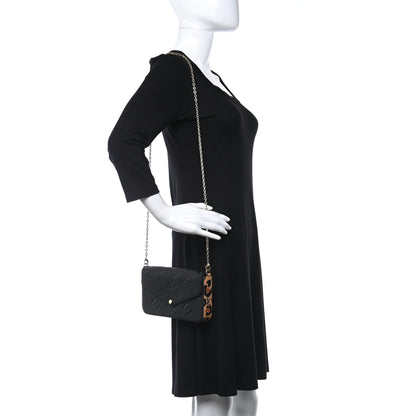 Louis Vuitton Empreinte Monogram Giant Wild At Heart Felicie Pochette Black 2 of 9