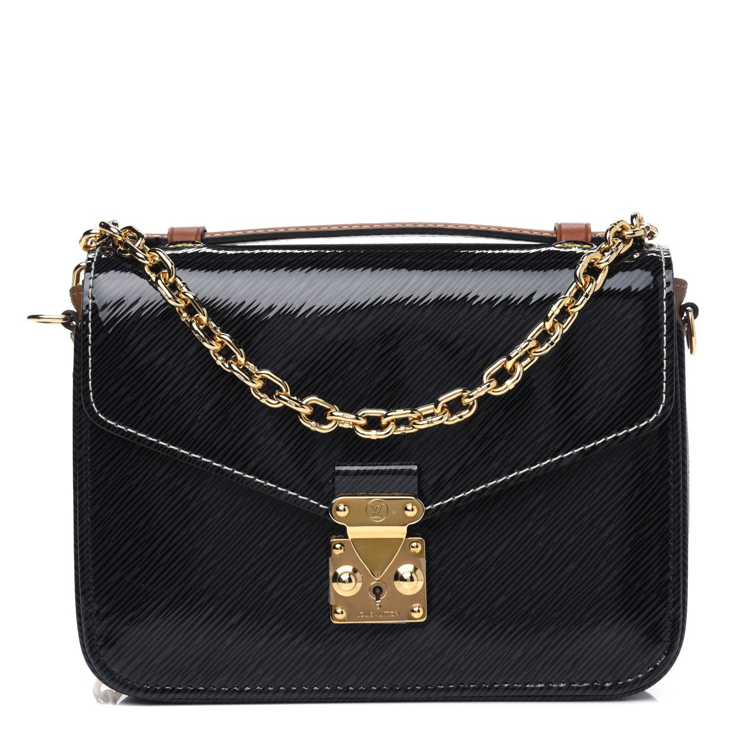 Louis Vuitton Shiny Epi Reverse Monogram Pochette Metis Mini Marine 1 of 4