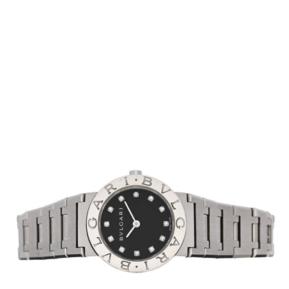 Bulgari Stainless Steel Diamond 26mm Quartz Watch Black 2 of 4