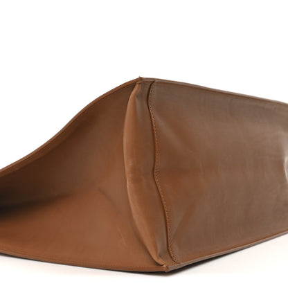 Saint Laurent Raffia Linen Calfskin Rive Gauche Tote Naturale Brown 9 of 10