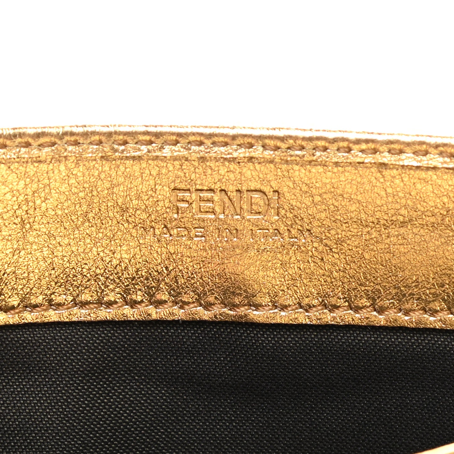 Vitello Catalan Mirror FF 1974 Embossed Continental Wallet Gold