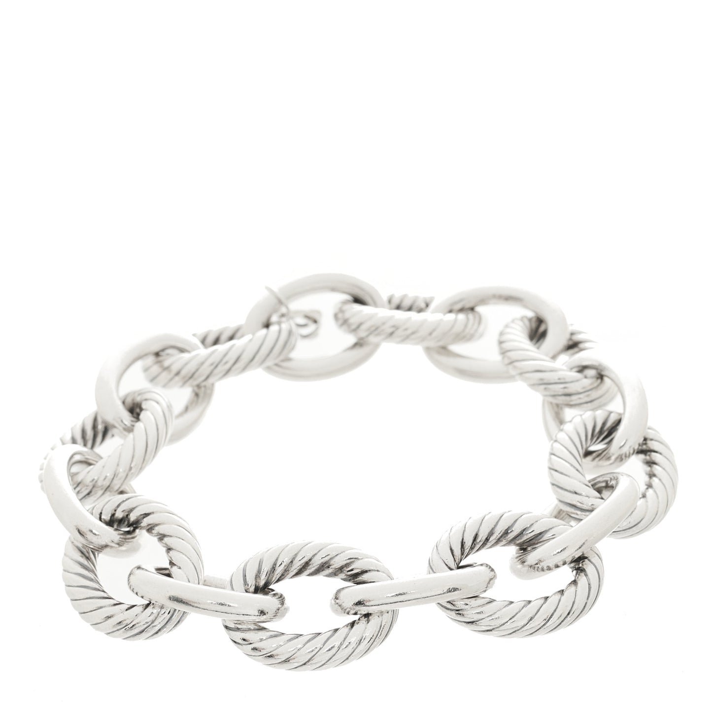 Sterling Silver 17mm Extra Large Oval Link Bracelet