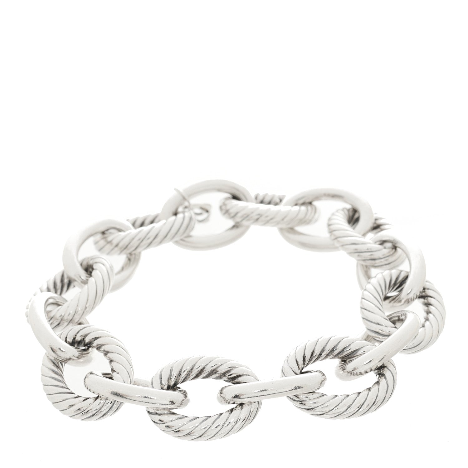 David Yurman Sterling Silver 17mm Extra Large Oval Link Bracelet 1 of 3