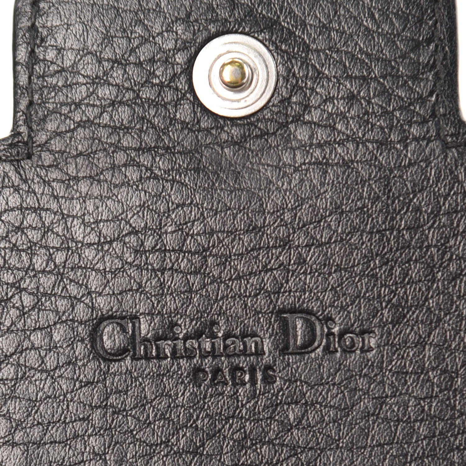 Christian Dior Monogram Flap Wallet Black 6 of 7