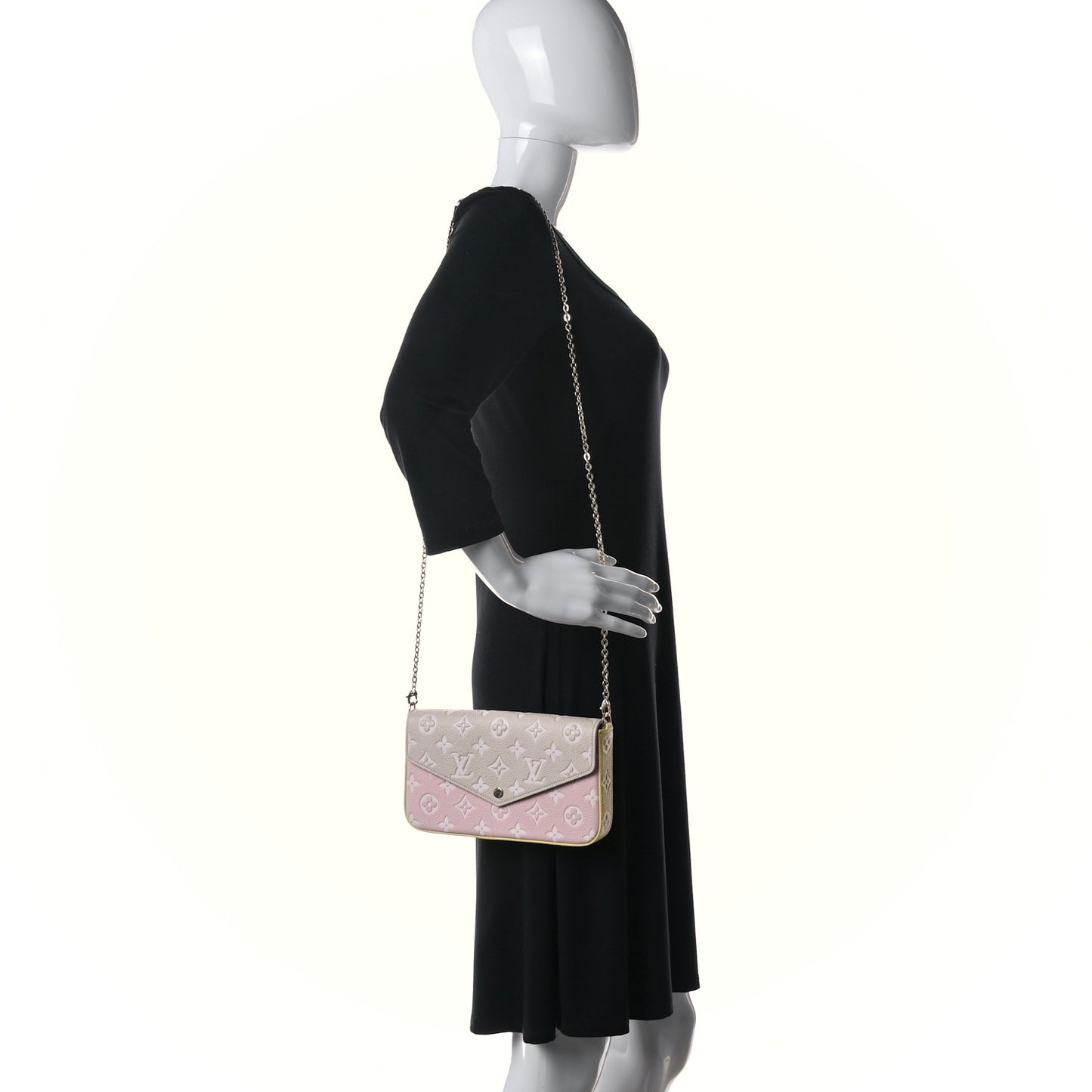 Empreinte Spring in the City Felicie Pochette Chain Wallet Pink Beige Yellow