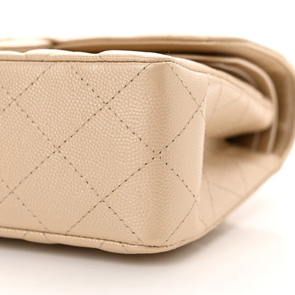 Chanel Metallic Caviar Quilted Small Double Flap Gold 10 of 11