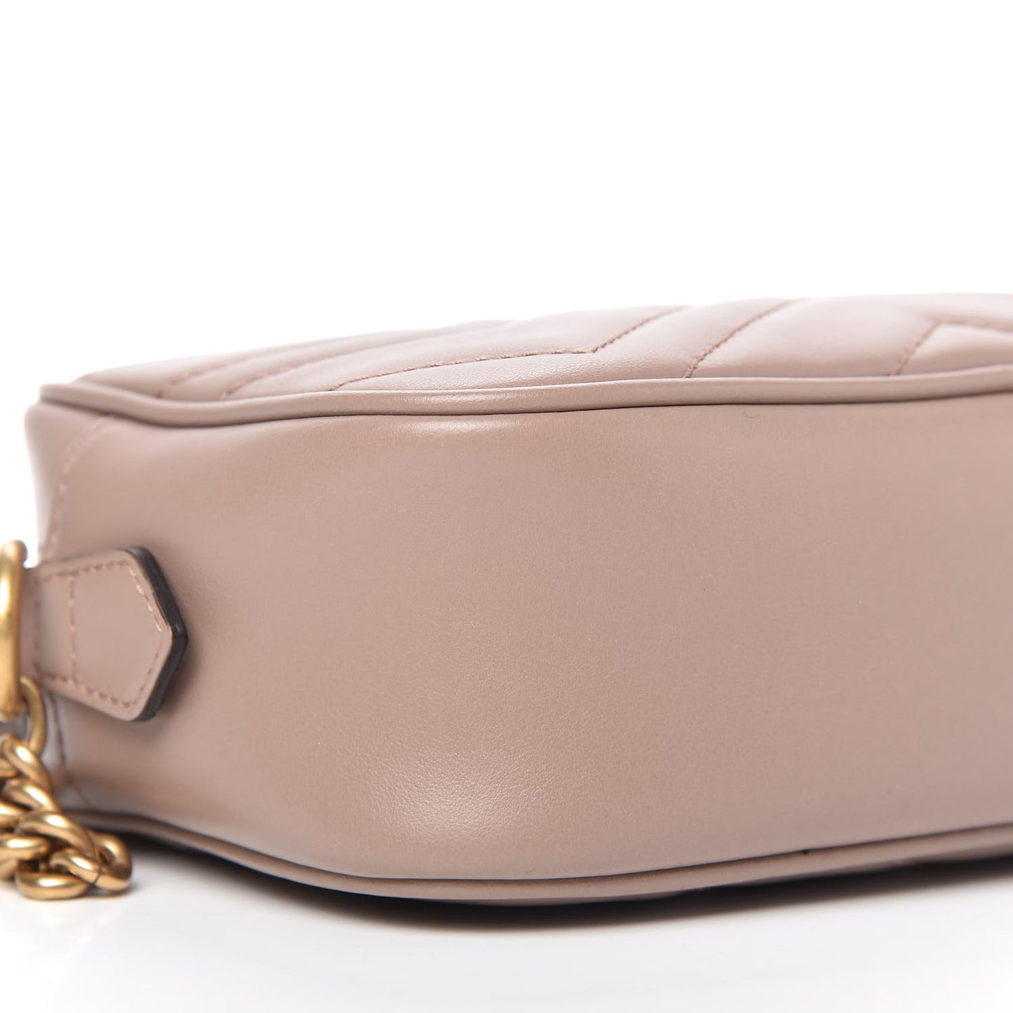 Calfskin Matelasse Mini GG Marmont Chain Shoulder Bag Porcelain Rose