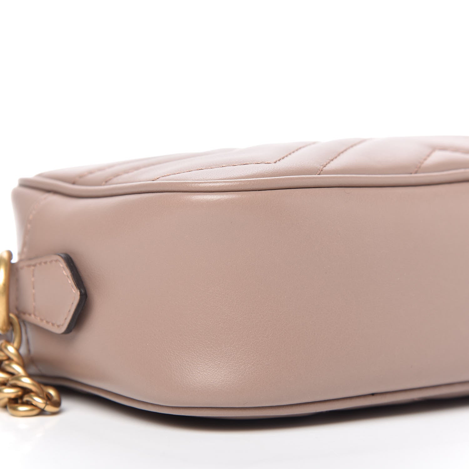 Gucci Calfskin Matelasse Mini GG Marmont Chain Shoulder Bag Porcelain Rose 6 of 10
