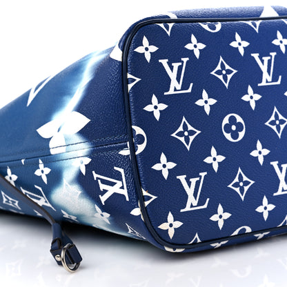 Louis Vuitton Monogram Escale Neverfull MM Blue 10 of 14