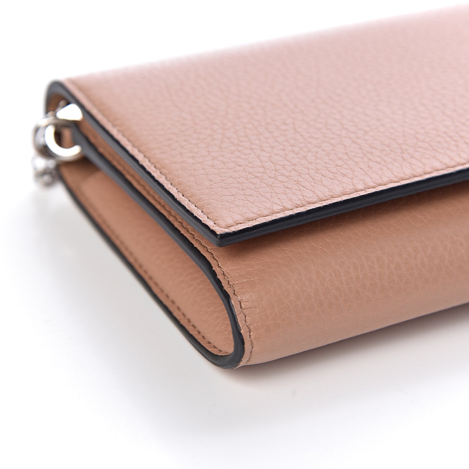 Christian Louboutin Calfskin Boudoir Chain Wallet Nude 7 of 10