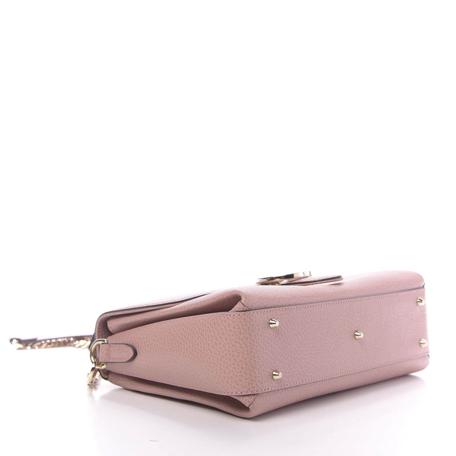 Gucci Dollar Calfskin Interlocking G Top Handle Shoulder Bag Soft Pink 4 of 12