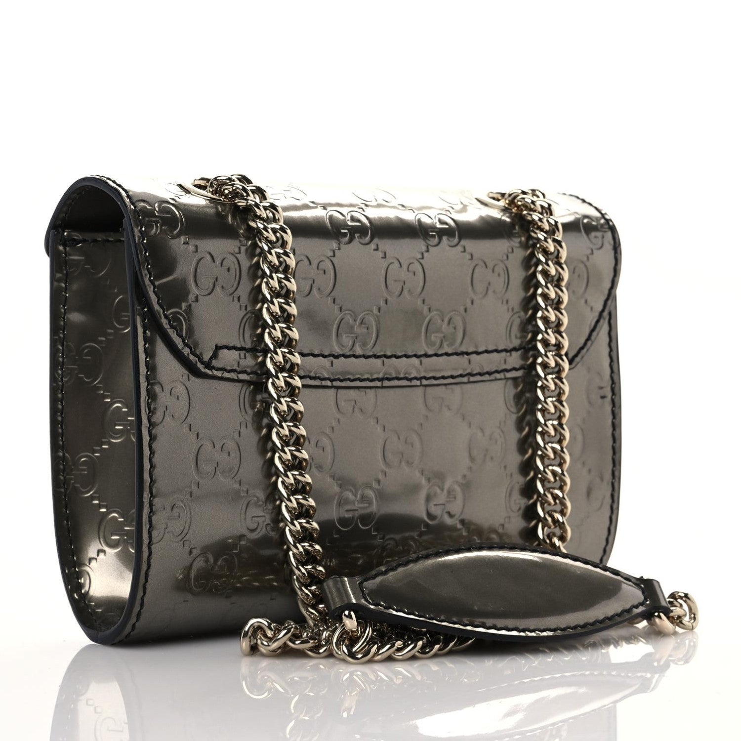 Gucci Shine Guccissima Mini Emily Chain Shoulder Bag Sasso 3 of 13