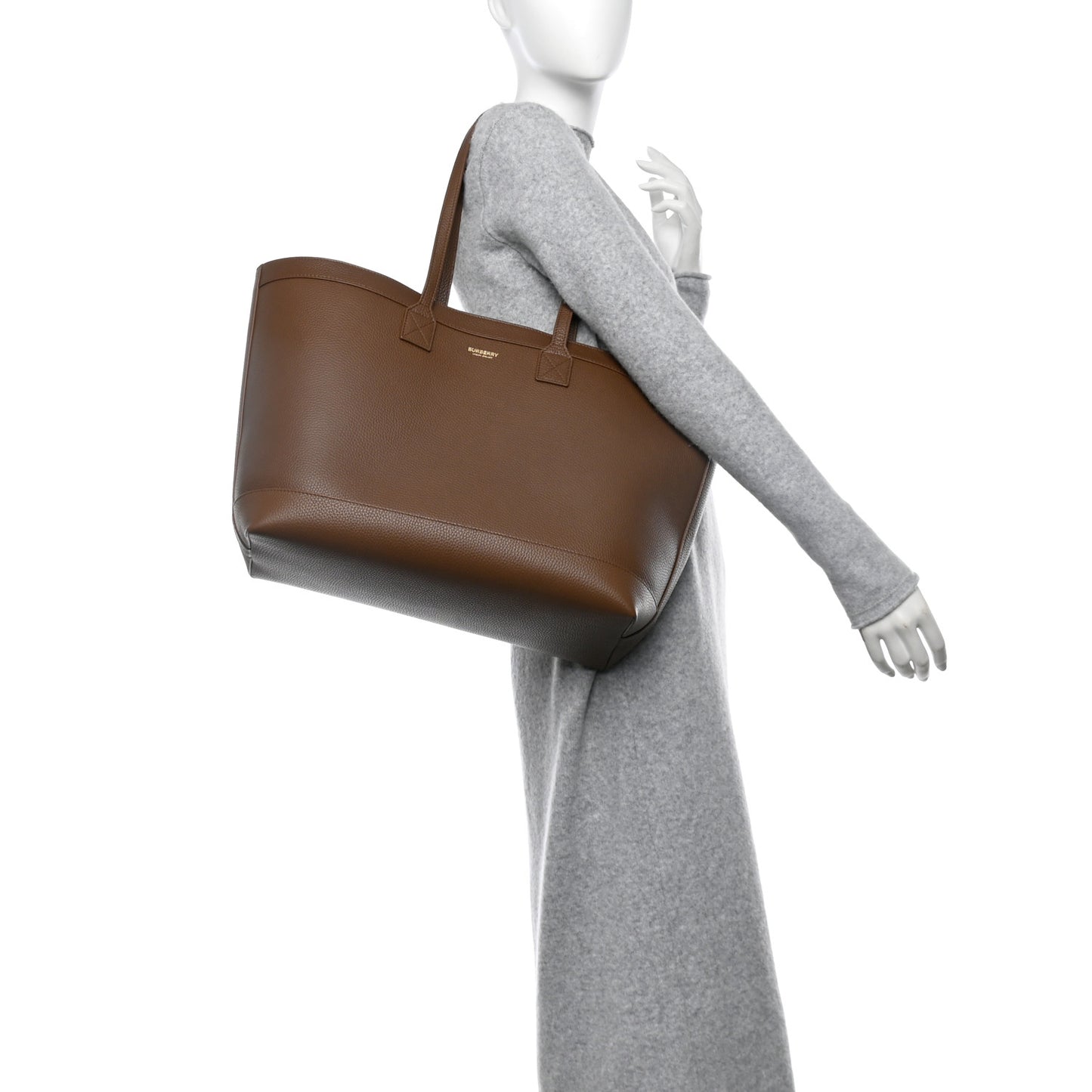 Grainy Calfskin Medium London Tote Bag Earth