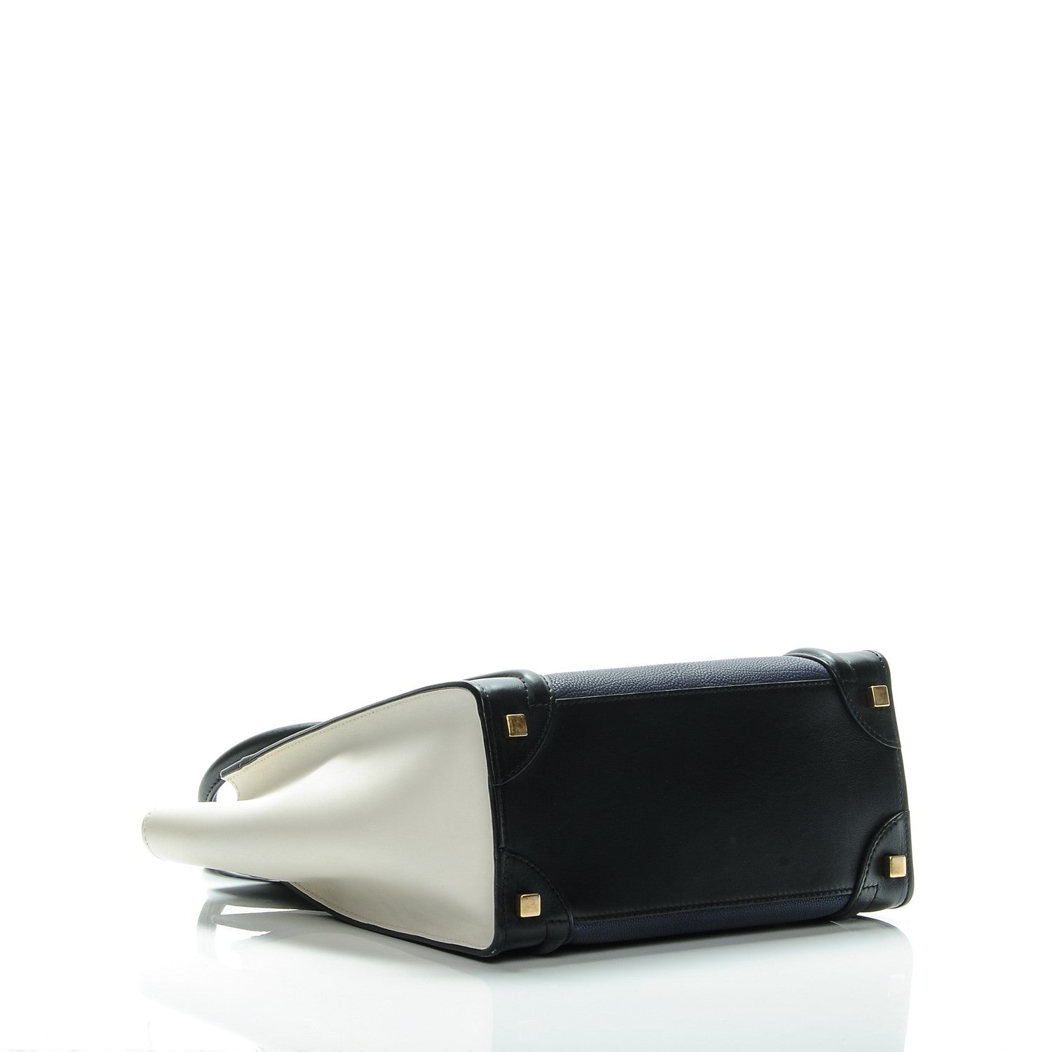 Celine Textured Calfskin Micro Tri-Color Luggage Navy Blue 5 of 8