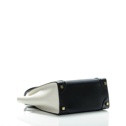 Celine Textured Calfskin Micro Tri-Color Luggage Navy Blue 5 of 8