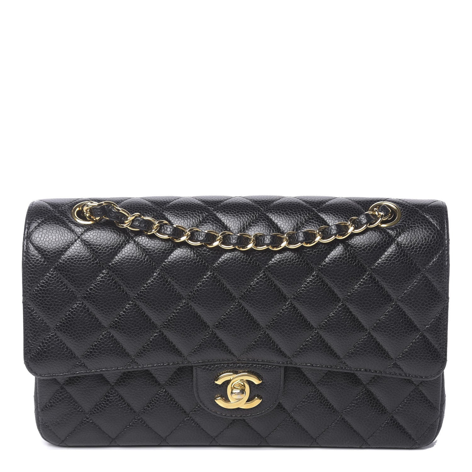 Chanel Caviar Quilted Medium Double Flap Black 1 of 12