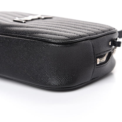 Saint Laurent Grain De Poudre Matelasse Monogram Mini Lou Camera Bag Black 9 of 11