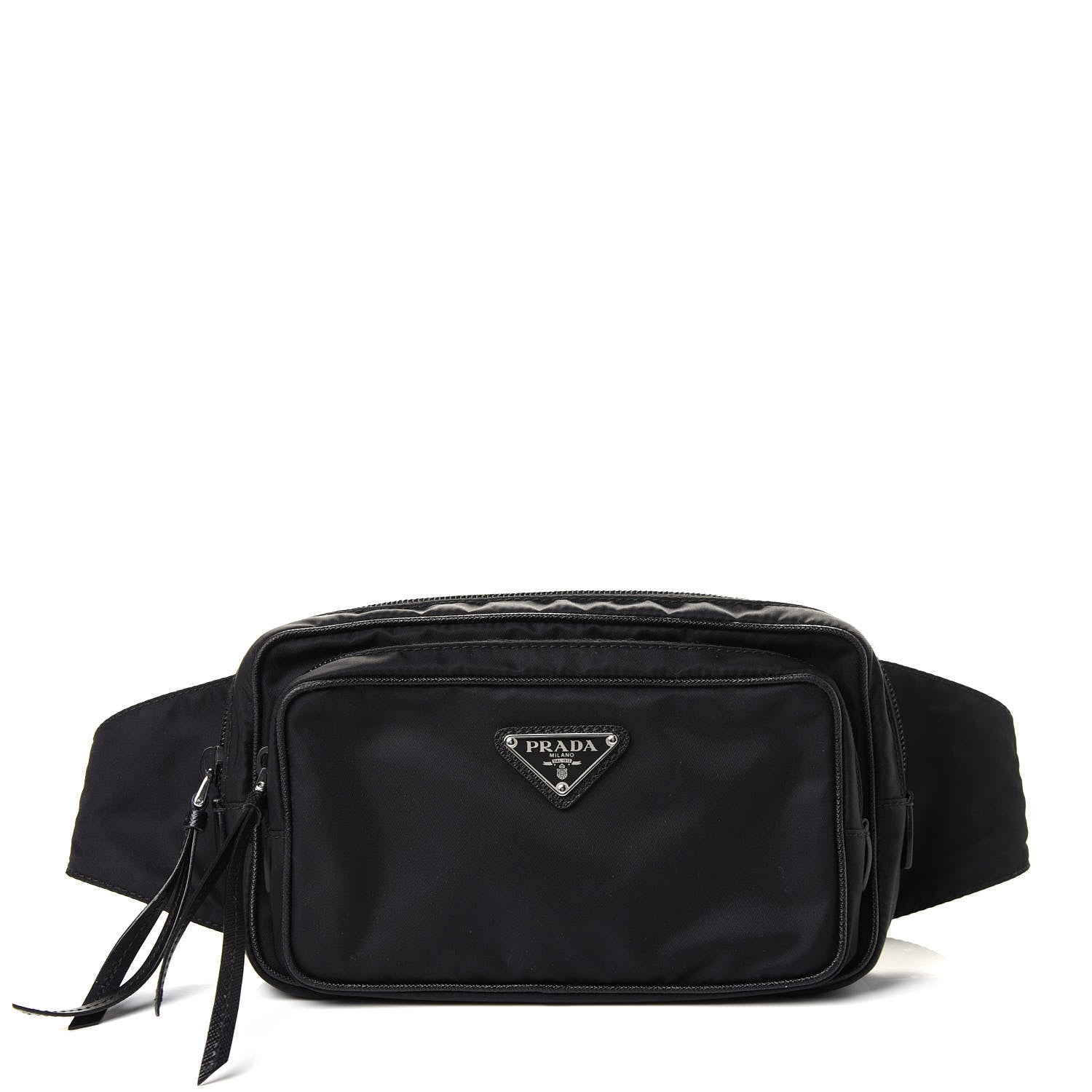 Prada Tessuto Nylon Saffiano Belt Bag Black 1 of 8