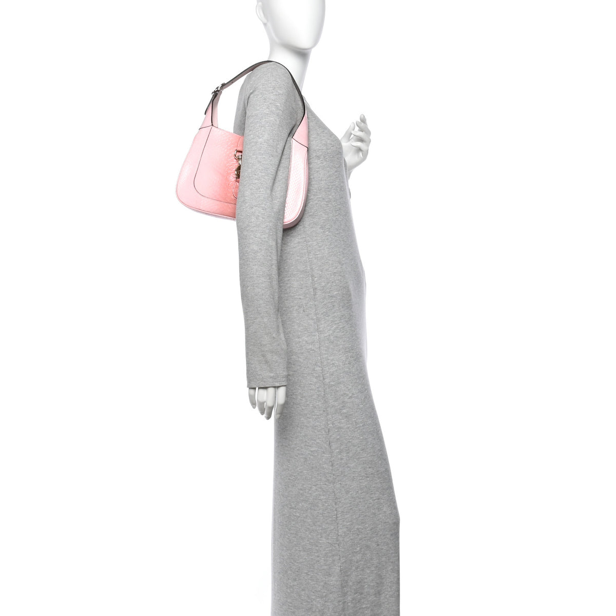 Gucci Snakeskin Web Small Jackie 1961 Hobo Pink 3 of 20