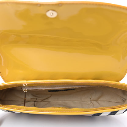 Burberry Patent Lilford Check Crossbody Bag Yellow 5 of 11