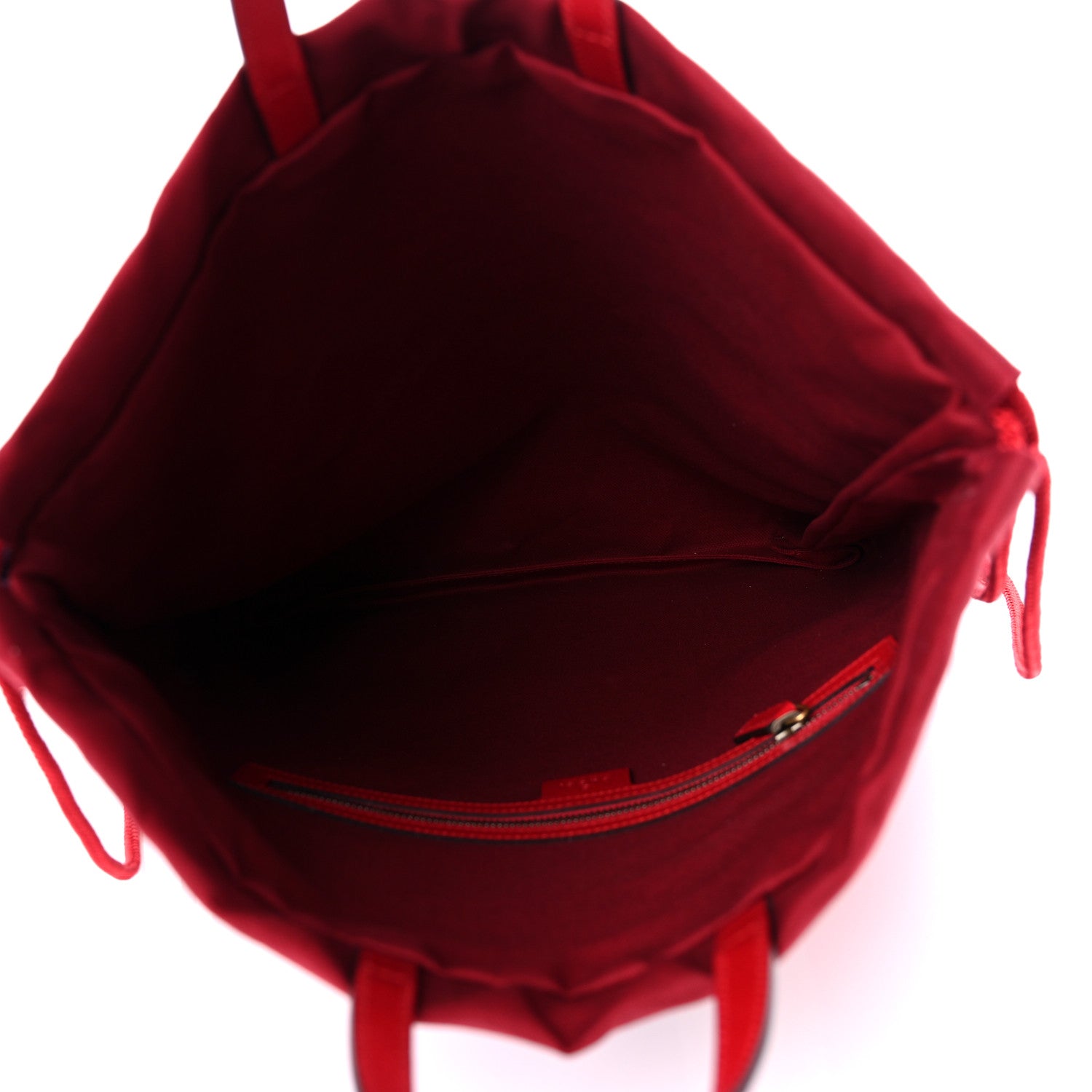 Gucci Canvas Logo Sylvie Stripe Drawstring Backpack Red 5 of 10