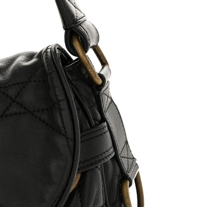 Christian Dior Lambskin Cannage Flap Messenger Bag Black 11 of 15