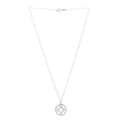 Tiffany Sterling Silver Medium Atlas Open Pendant Necklace 3 of 6