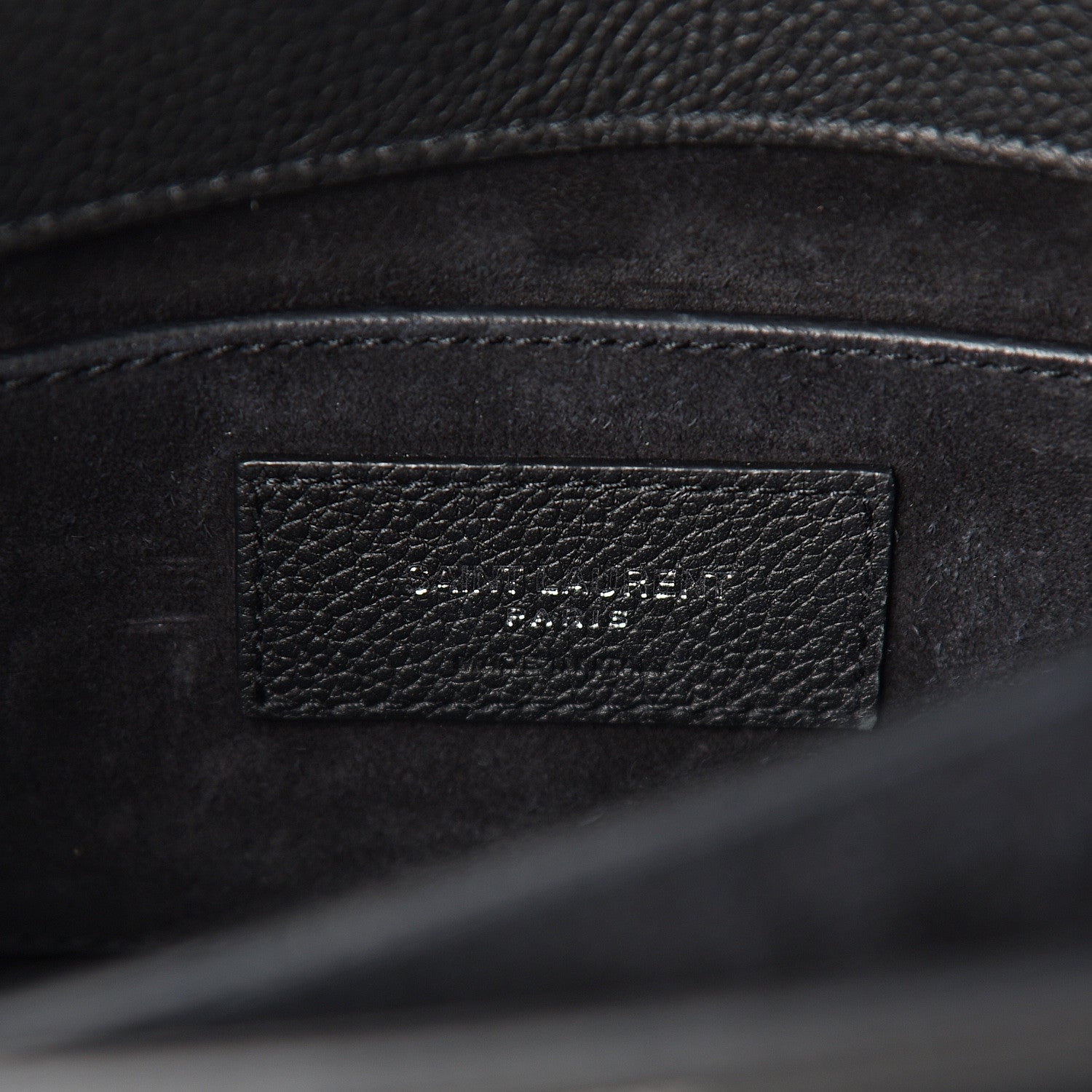 Saint Laurent Grained Calfskin Medium Monogram Sunset Black 5 of 9