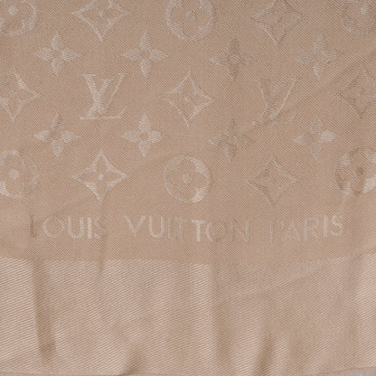 Louis Vuitton Wool Silk Monogram Shawl Nude 4 of 6