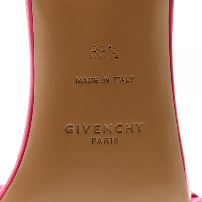 Givenchy Woven Lambskin G Chain 50mm Kitten Heel Sandals 38.5 Neon Pink 7 of 9