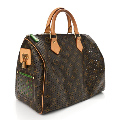 Louis Vuitton Monogram Perforated Speedy 30 Green 4 of 14
