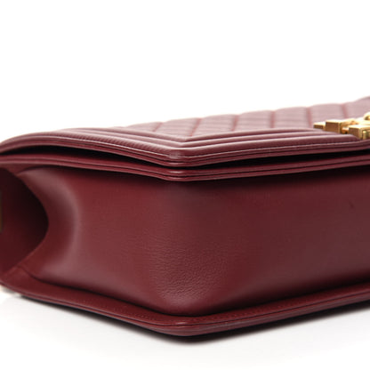 Chanel Calfskin Quilted New Medium Boy Flap Burgundy 9 of 11